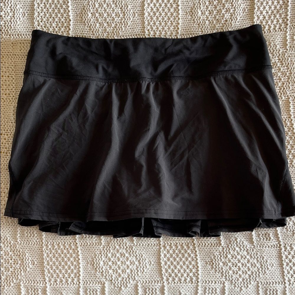 Lululemon Run Black Pace Setter Mini Skirt Size 6 Reg - Picture 4 of 14